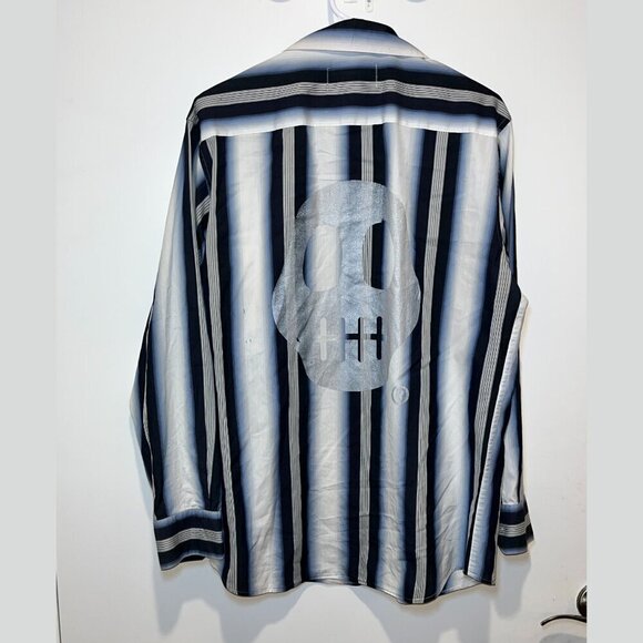 NWT Anitya Fantôme  Button Down Shirt Men’s Y2k 2000s Skull Logo Size L $287 - Picture 3 of 10